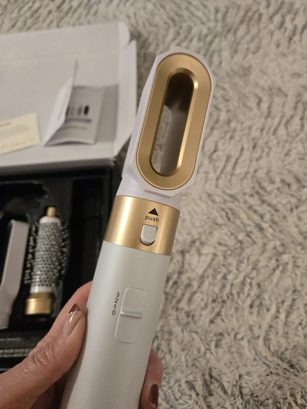 Airbrush 5-in-1 Women’s Hair Styler — Rose Gold and White